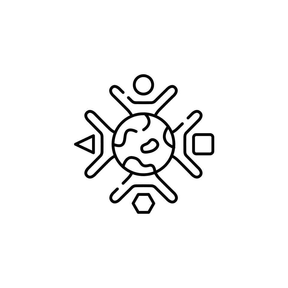 Piktogramm Diversity Schwarz