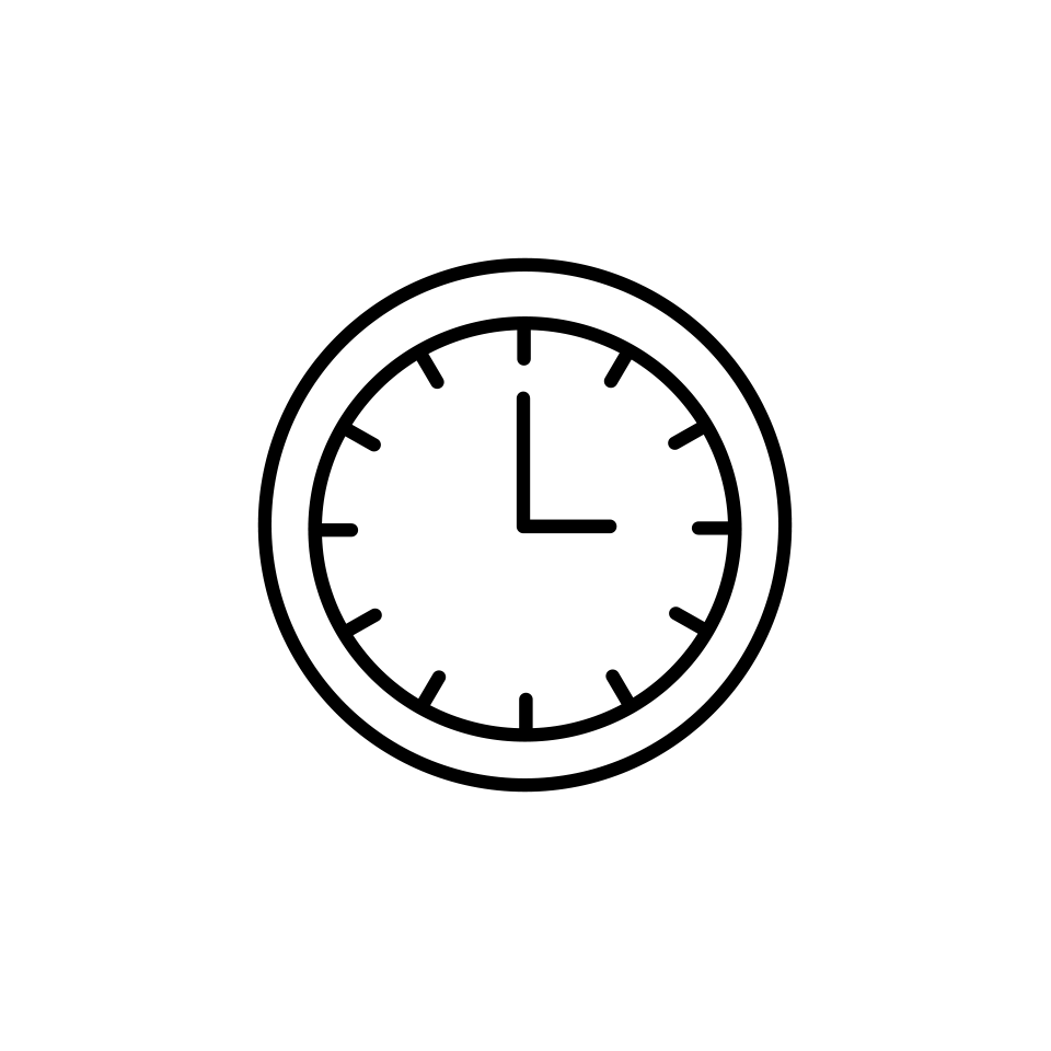 Piktogramm Arbeitszeit Schwarz